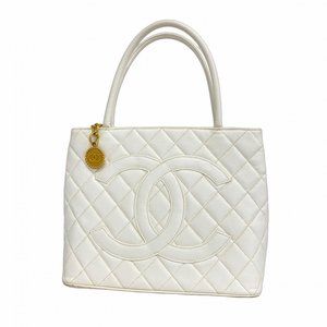 Chanel Reissue Tote Bag, Caviar Skin, White, Women's
